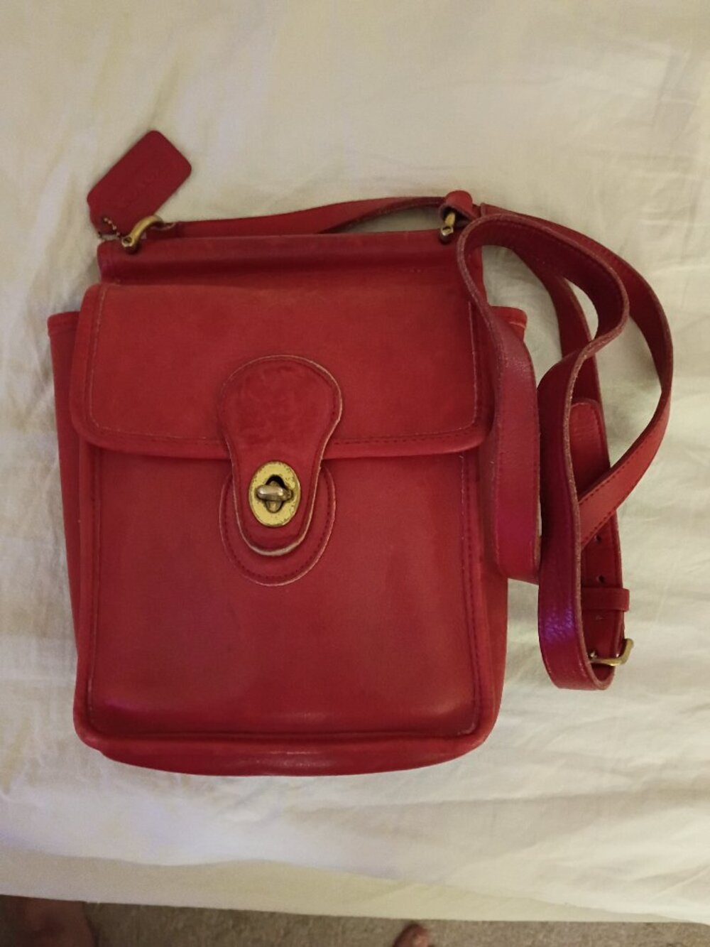 Vintage Beautiful Red Coach Bag from 1990's